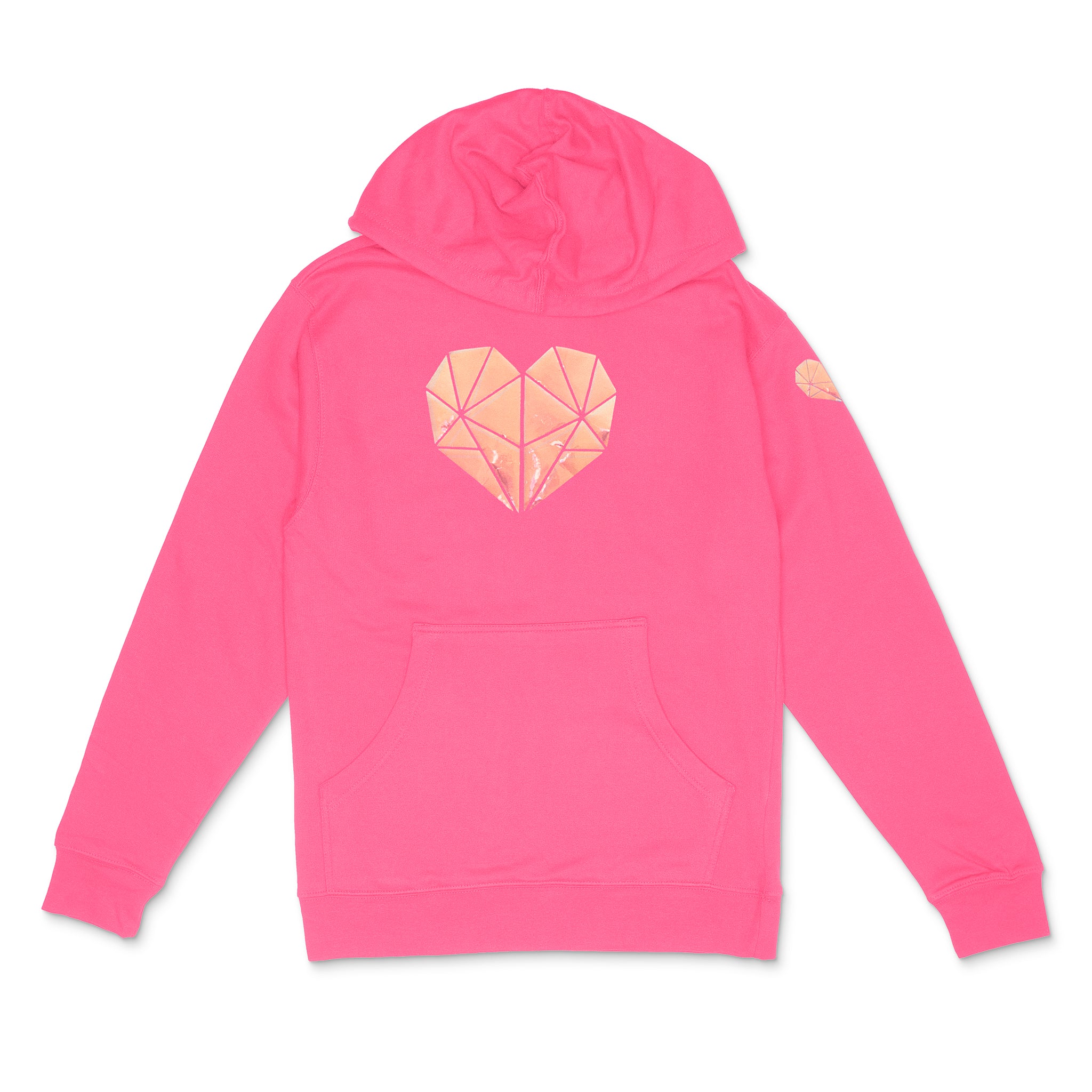 Hot pink hooded clearance sweatshirt